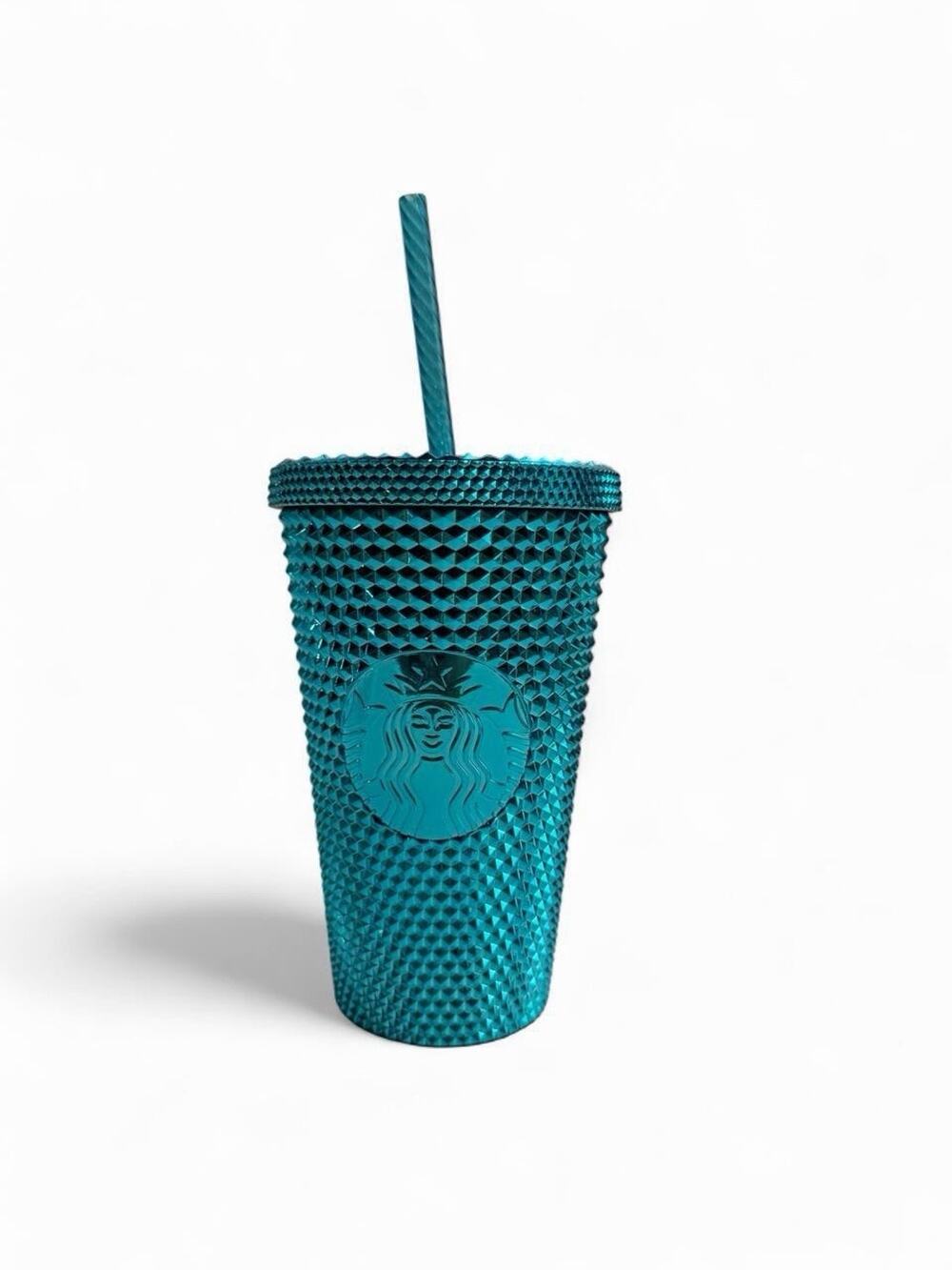 *AUTHENTIC* Starbucks Summer 2023 Blue Splash Chrome Studded Grande 16oz Tumbler